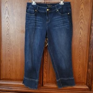 Vera Wang cropped jean with cuff detail